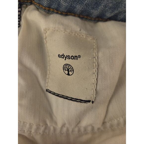 Edyson Valentino Wide Leg Jeans Womens 30 High Rise Light Wash Stretch NWT - Picture 8 of 12